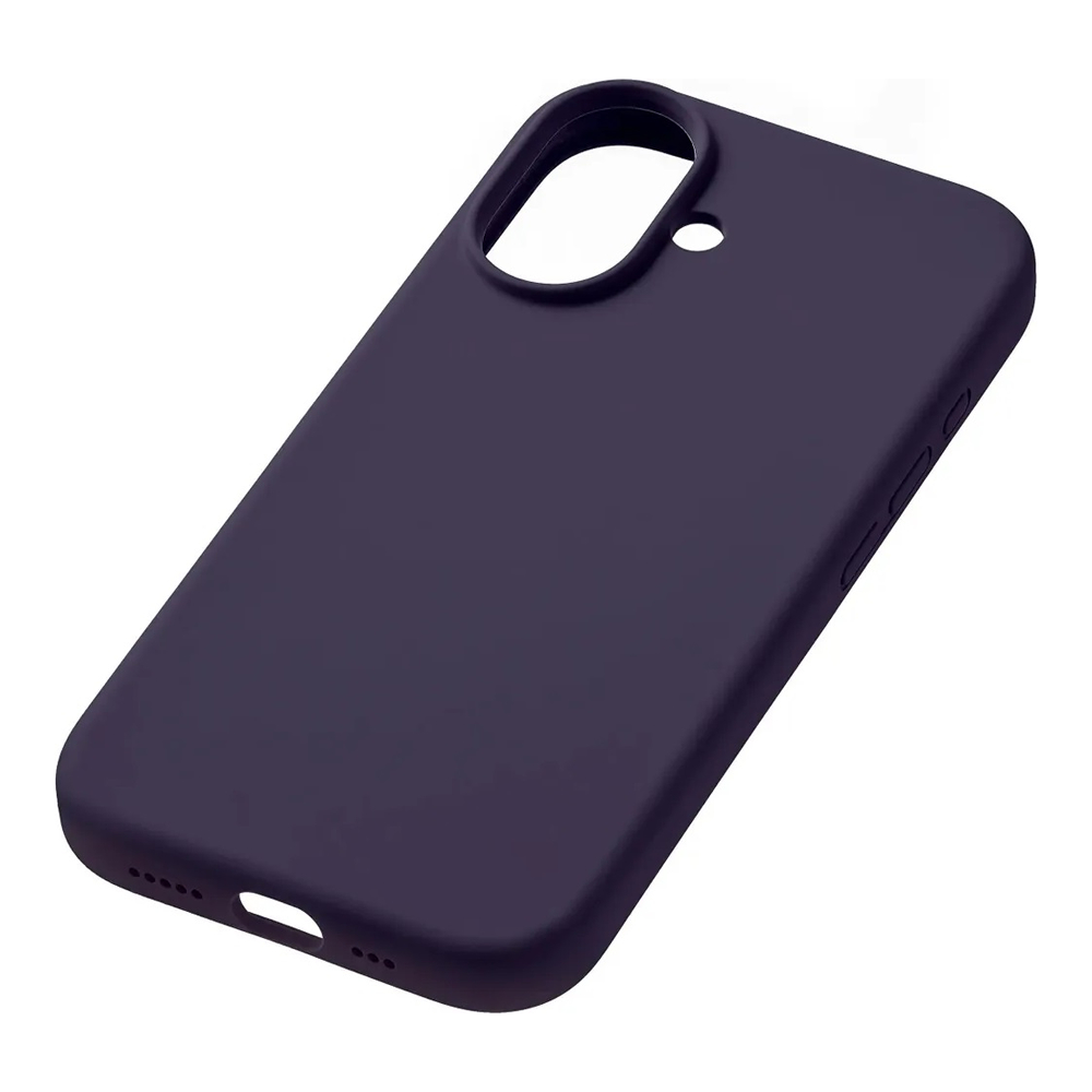 Чехол защитный uBear Touch Mag Case iPhone 16, софт-тач, темно-фиолетовый